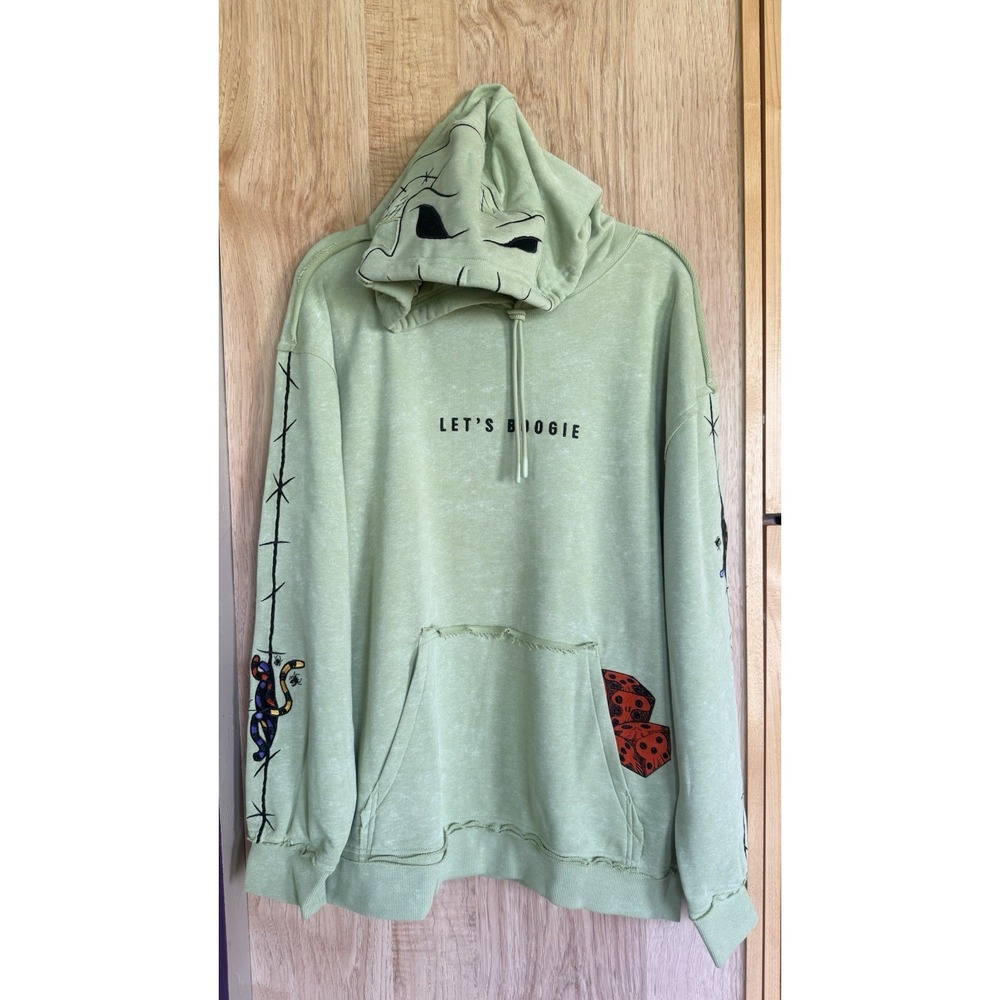 2026 Disney Parks Oogie Boogie Green Hoodie "Lets Boogie" Adult Size XL NWT!
